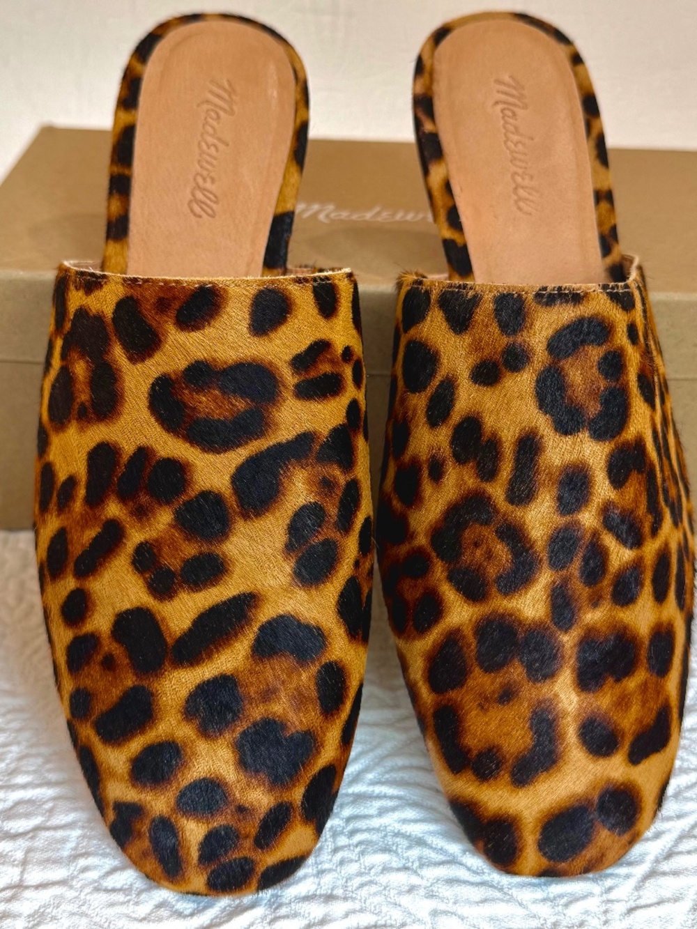 Women's Madewell Mule Flats  in Leopard Calf Hair Size 10 M